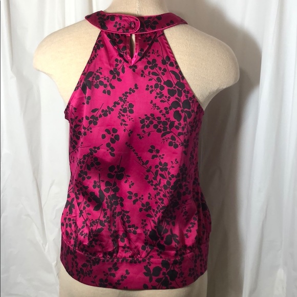 Limited Purple Black Satin Sleeveless Blouse Small - Picture 3 of 6